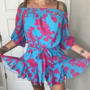 Tropical Mini Dress Romper